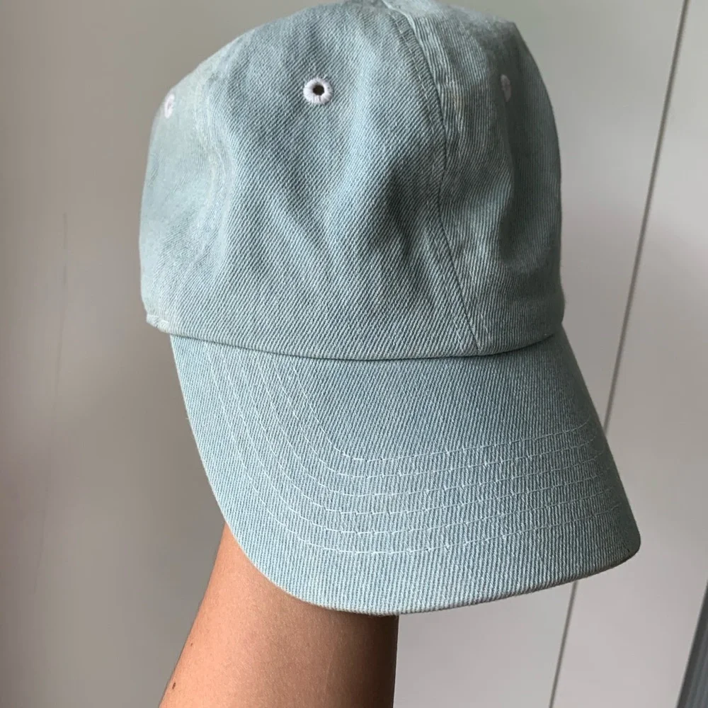 Light denim baseball cap